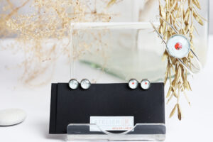 Schmuck mit Bilderweltmotiven von LHR - Beispielgestaltungen von Ohrsteckern und Armreifen