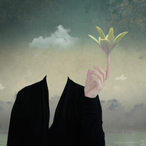 Bild "Kopf frei" - Selbstportrait und digitale Bildmontage