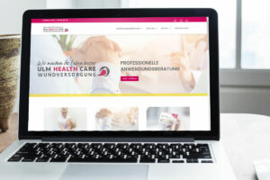 Gestaltung der Webseite und der gesamten Unternehmensgestaltung für Ulm Health Care GmbH