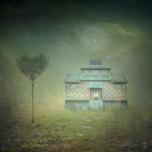 Bild "Teehaus" - Selbstportrait und digitale Bildmontage