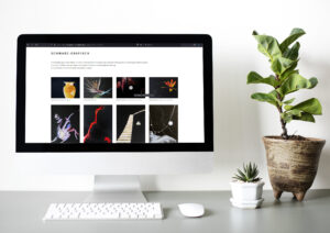 Beispielgestaltung einer Webseite/Galerie für den Künstler und Architekten Detlef Münnich.
